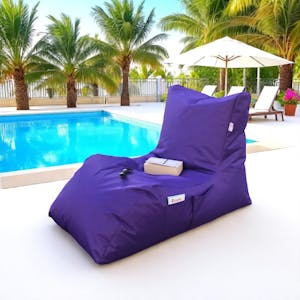 Pouf bain de soleil XXL imperméable – violet ARTA